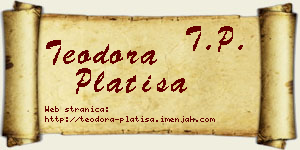 Teodora Platiša vizit kartica